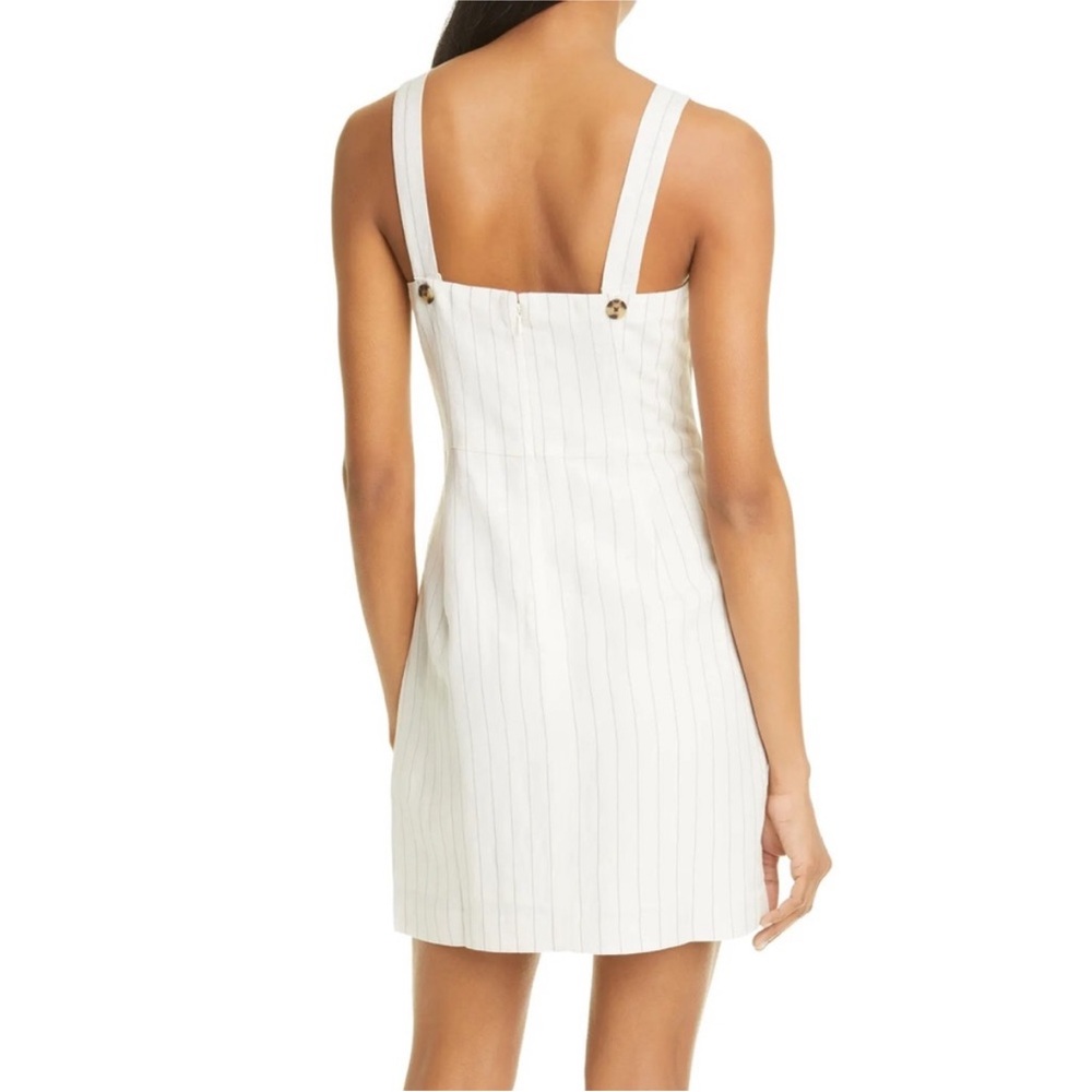 Club Monaco Cream and Blue Pinstripe Linen Sundress - Picture 2 of 11
